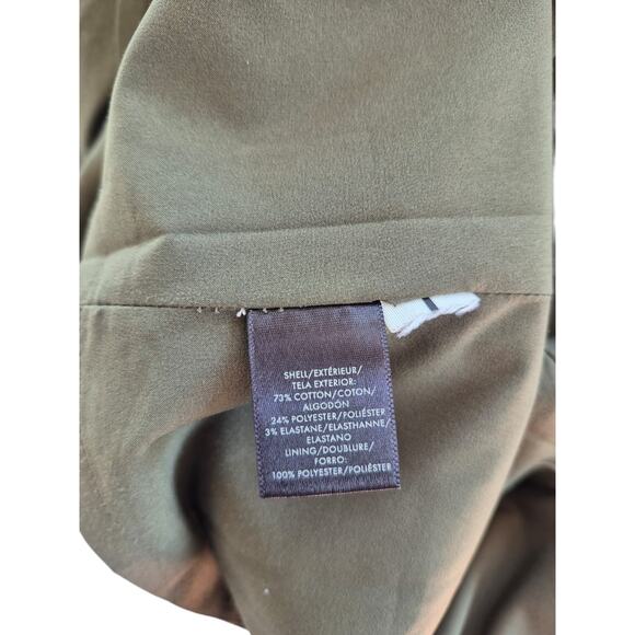 Ann Taylor Dress Size 12 Sleeveless Sheath Olive Green Office Siren Classic - Picture 4 of 9